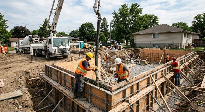 Foundation Wall Pouring in East Meadow, NY