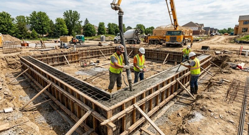 Foundation Wall Pouring in Iselin, NJ